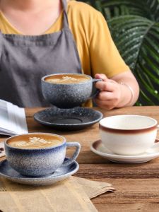 Japanese Style 320ml Professional Coffee Cup Creative Latte Art Large Capacity Classic Kiln-fired Zettai Cup for Competition