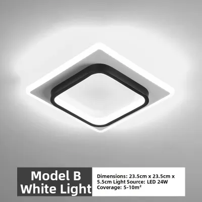 Modern Minimalist Nordic Style Entrance Hallway Ceiling Light Corridor Indoor Outdoor LED Lamp for Home Decor Iron Art Lighting