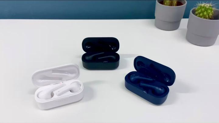 True Wireless Earbuds Noise Cancelling with 4 Microphones, WENKEY Bluetooth 5.3 Headphones for iPhone, Android, IPX6 Waterproof, 50H Playtime, TWS Bluetooth Earphones with Charging Case