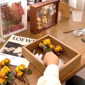 Flower Frame Depth Hollow Frame Bouquet 3D DIY Photo Frame Flower Specimen Storage Display Bingkai Foto Bunga Kering
