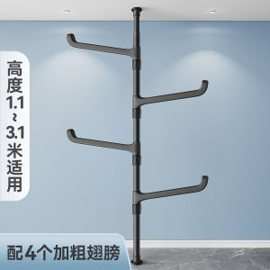 หนาขึ้น ราวตากผ้าในร่มกลางแจ้งที่ทนทานพับออแกไนเซอร์จัดเก็บห้องนอนแบบยืนฟรีสไตล์อนาคตขยายได้