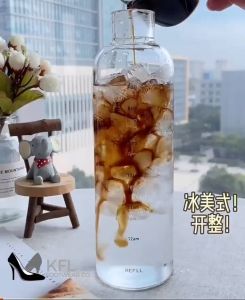 750ml Minimalist Motivational Aesthetic Daily Water Jug & Bottle: Leak-Proof Tumbler Milk Carton Shaped Water Bottle - Food Grade Plastic