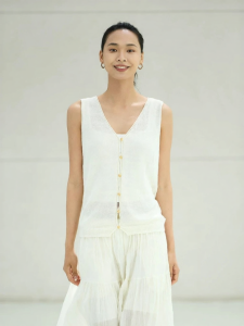 edition | Summer New Curved Hemp Knitted Vest