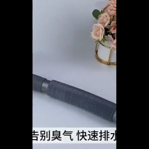 HW017*  Kitchen Sink Anti-blocking Sewer 80cm Drain Hose Washbasin Corrugated Curved Pipes Bathroom Expandable Rotate PP PVC Drain Tube