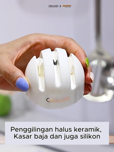 ASWEI A206SNH Suction Cup Knife Sharpener - Asahan Pisau Kecil Portable Tempel Dinding