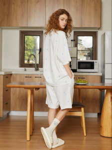Bộ Đồ Ngủ Cotton Tay Ngắn và Quần Short Mùa Hè Dành Cho Đôi
