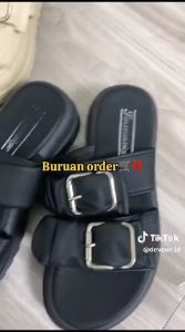 DEVOUE 004 - Sandal Wedges Tali Flatbed Kekinian Fashion Wanita