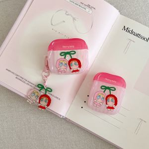 Cartoon Cherry Tear Girl Wireless Bluetooth Earphone Protective Case for Apple Airpods4 Airpodpro2 Airpods3 iPod Earphone Box