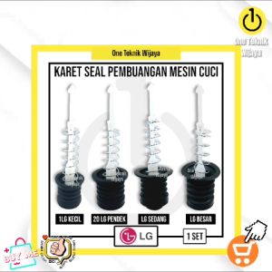1 SET LENGKAP KARET SEAL SIL PEMBUANGAN AIR MESIN CUCI LG 2 TABUNG SEMUA TIPE