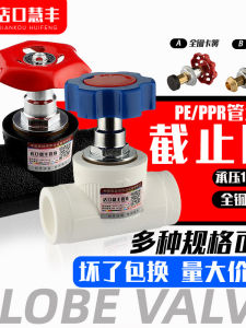 Pe Ppr Copper Gate Valve for Water Supply Pipe Pe Pipe Fitting Core 25 63 Switch 20 Rise 40 Drop Valve Hardware Tools