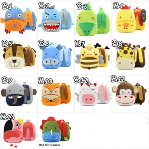 Tas Ransel Anak Paud Karakter Binatang Animal Bahan Boneka