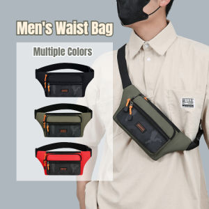 Men's Waist Bag with Multiple Compartments: Large Capacity Waterproof Coin Purse