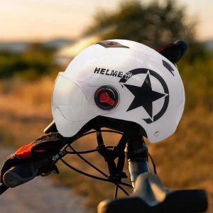 หมวกกันน็อคไฟฟ้าสำหรับผู้ชายและผู้หญิงหมวกนิรภัยไฟฟ้าสำหรับผู้ชายและผู้หญิงน่ารักระบายอากาศได้ดีในฤดูร้อนหมวกกันน็อคนักเรียนปลอดภัยสำหรับทุกฤดูกาล