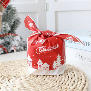 Christmas Candy Bag Santa Claus Holiday Gift Packaging Handbag Snack Bag Peaceful Night Christmas Decoration Supplies