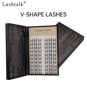 Lashtalk DIY False Eyelash Extensions V-shape Lashes 10 Rows 60 Clusters Bonded Makeup Individual Self Grafting Self-making From Nagaraku Freeshipping