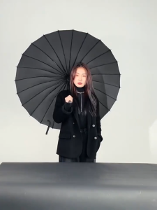 Golf (long pole) umbrella windproof and quick-drying automatic opening large (large) suitable for men and women long handle umbrella straight handle mens double three-person wind-resistant oversized umbrella