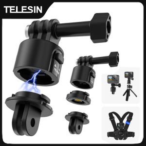 Telesin | TELESIN Magnetic Quick-release adapter with 1/4 screw For Gopro Hero Insta 360 DJI OSMO Action Action camera accessories