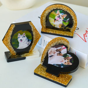 Photo Display Frame Silicone Mold DIY Handmade Heart Round Hexagonal Crystal Epoxy Resin Craft Casting Molds Home Decor Art Gift