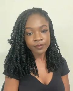 14 Inch Passion Twist Synthetic Crochet Hair for Black Women 1Pack Pre-twisted Spring Twist Pre-looped Crochet Braids