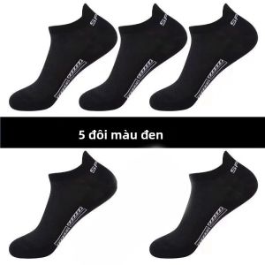 5 cặp của Mens mùa hè mỏng lưới thoáng khí Mens Polyester thể thao vớ mồ hôi hấp thụ vớ ngắn