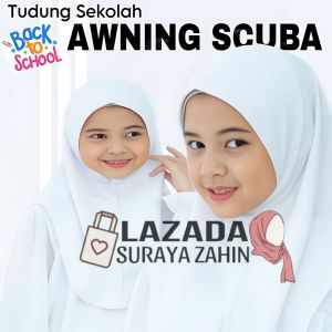 Awning Scuba Ss[3-6 Tahun Bergetah Di Dagu] Size Ss Tudung Budak Awning Scuba Bergetah Di Dagu/Tudung Tadika Pra Sekolah