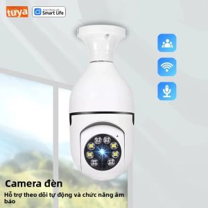 Camera An Ninh Tuya Smart E27 3MP HD 2.4G Giám Sát Trẻ Em Người Già Vật Nuôi Tại Nhà Với Ứng Dụng Điện Thoại Tầm Nhìn Ban Đêm Màu Âm Thanh 2 Chiều Trong Nhà Màu Trắng