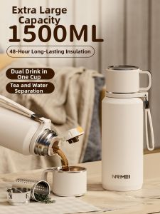 Large Capacity Insulated Water Bottle Tea Infuser