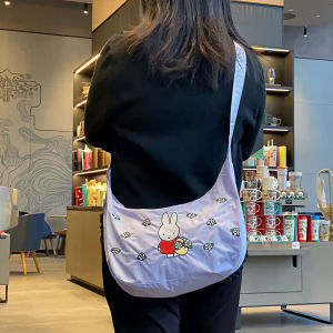 Miffy | Kawaii Miffy Thêu Túi Sát Nách Trăng Răng Túi Đeo Vai Thời Trang Đa Năng Cá Tính Quà Tặng Cho Bé Gái Cosplay Chống Đỡ