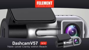 【18 Months Warranty】FELEMENT dashcam V57 Pro dashcam for car Front Dash Cam 24H Record FHD 1080P UHD Night Vision 170° FOV WDR App Control Smart Enhanced Wifi Loop Recording G-Sensor Auto Voice Prompt