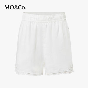 MO&Co. | Summer New Handmade Lace Hollow French Linen Shorts