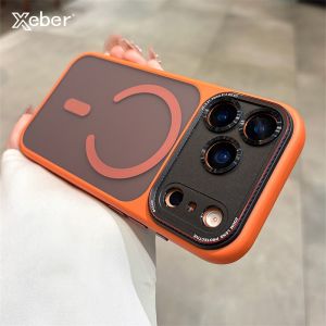 เคสกันกระแทกเลนส์แม่เหล็กสำหรับ iPhone 17 Air 17 Pro Max รองรับการชาร์จไร้สาย แบบด้านใสแข็ง สำหรับ Magsafe