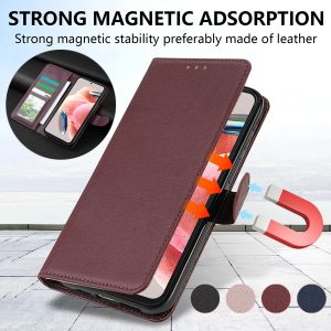Wallet With Card Slot Photo Frame Kickstand Classic Style Magnetic Flip Leather Case For Xiaomi 14T 14T Pro Shockproof Card Bag