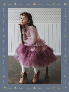 Orinali Original Gorgeous Princess Style Cotton High Density Mesh Comfortable Soft Ruffles Patchwork Cake Dress