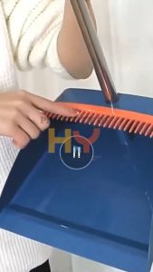 HOMYNEST Sapu Pengki Set 2IN1 Alat Pembersih Lantai Praktis Biru