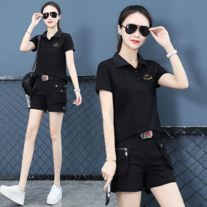 ชุดกางเกงขาสั้นแขนสั้นลายพรางสำหรับผู้หญิงในช่วงฤดูร้อน ชุดกางเกงขาสั้นลำลองสำหรับเต้นรำทหารแบบบาง ชุดสองชิ้น