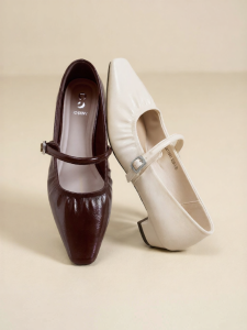 Josiny | Vintage Brown Mary Jane Flats