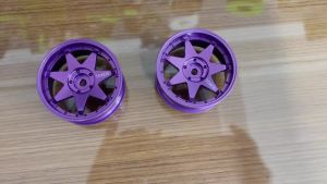 Bộ Mâm Xe Đua RC Tỷ Lệ 1/10 Vành Kim Loại Moay-ơ 12mm Lục Giác Dành Cho Xe Tamiya TT01 TT02 XV01 XV02 HSP HPI Kyosho Đường Trường