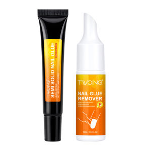 Bộ Keo Dán Móng Tay Và Dung Dịch Tẩy Twoing Khô Nhanh Siêu Dính Dùng Cho Móng Tay Giả Đá Trang Trí & Móng Acrylic Không Cần Đèn UV Mỗi Chai 10ml