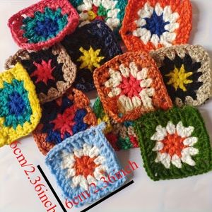 DIY Crochet Flower Doilies Table Mats - Handmade Patchwork Accessories for Clothes Hats Headgear - Assorted Color Styles