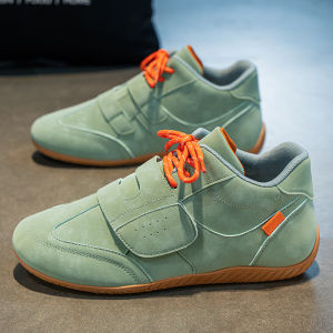 Mens Mid-Cut Sporty Casual Shoes 2025 Autumn Trend Retro Dequan Dad Shoes Breathable Comfortable Rubber Outsole round Toe