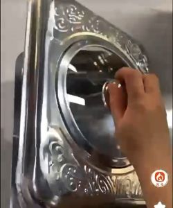 Stainless still material buffet food tray with cover and removable stand