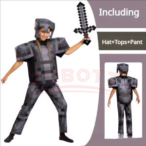 Boys Girls Diamond My Cos World Cosplay Costume Toys Enchanted Diamond Armor Outfit Steve Costumes Ender Dragon Costume