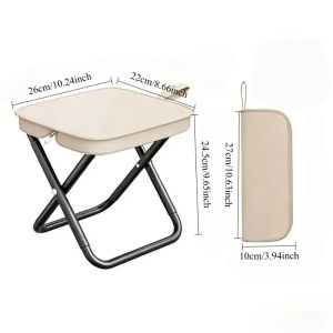 Portable Folding Stool Lightweight Camping Chair Durable Fishing Chairs Foldable Seat for Hiking Travel Outdoor & Indoor Use