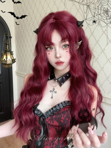 alice garden | Long Wavy Wig for Women Cosplay Lolita Halloween Witch Devil JK Japanese Style