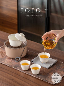 High-End Travel Tea Set Luxury Ceramic Tea Utensils Chinese Style Gift Set from Mainland China JOJOS L. PD.Buried