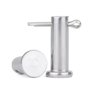 M3 M4 M5 GB822 304 Stainless Steel Axis Pin with Hole Pin Shaft Cotter Pin Flat Head Cylindrical Pin Locating Pin Plug