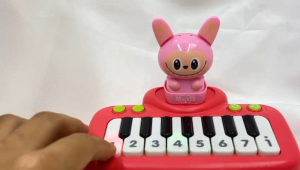 Mini Labubu Electronic Piano Multi-Function Keyboard Musical Instrument Playset Kids Toddler Early Learning Baby Toys Mainan Budak