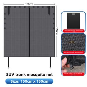 Car Trunk Mosquito Net For Camping Ventilation