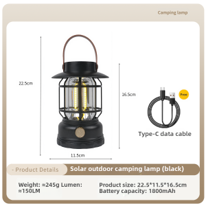 No Brand | Charging Long-lasting Solar Hanging Waterproof Portable Lantern