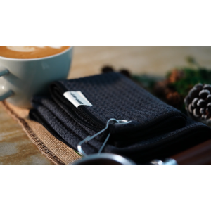 MHW-3BOMBER Portable Coffee Bar Barista Cleaning Towel with Hanging Ring Absorbent Espresso Cup Dish Towels Kitchen Acce